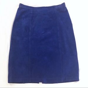 Fox Run vintage royal blue suede skirt size 11